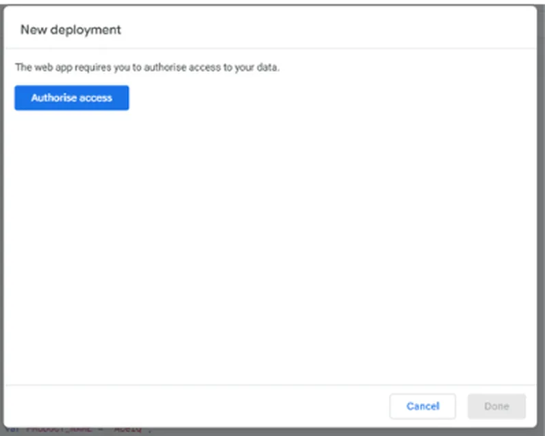 Step 6: Authorise access